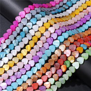 Shell Heart Beads 6-12mm Mother Of Pearl Loose Beads