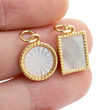 CZ Shell Heart Star Round Pendant Necklace for Women