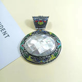 Natural Shell Inlaid Pendant Abalone Shell for DIY Necklace Jewelry