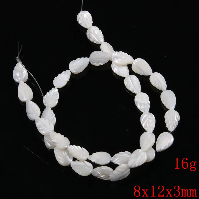 Natural Shell Loose Beads Leaf Shape for DIY Bracelet Necklace