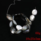 Natural Shell Oval Disc Loose Beads for DIY Jewelry Making