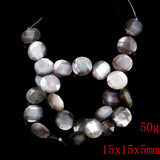 Natural Shell Oval Disc Loose Beads for DIY Jewelry Making