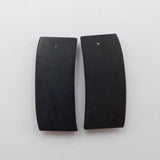 Natural Shell Obsidian Earrings Beads Pair for DIY Jewelry Making 24x10x3mm