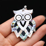 Mother of Pearl Shell Owl Charm Pendant for DIY Jewelry Making