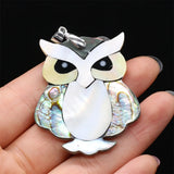 Mother of Pearl Shell Owl Charm Pendant for DIY Jewelry Making