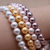 Natural Shell Painted Colors 8mm 50pcs/lot Round Loose Beads