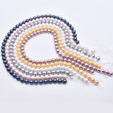 Natural Shell Painted Colors 8mm 50pcs/lot Round Loose Beads