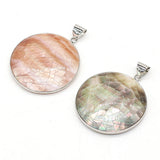 Pink Mother Of Pearl Shell Necklace Pendant for Jewelry Making