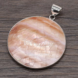 Pink Mother Of Pearl Shell Necklace Pendant for Jewelry Making
