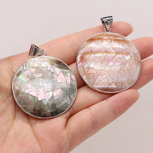 Pink Mother Of Pearl Shell Necklace Pendant for Jewelry Making