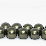 Natural Shell Pearl Ink Green Loose Beads 13*15mm Irregular Shape