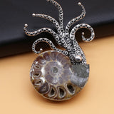 Shell Pearl Octopus Mother Shell Clasp Brooch Pendant DIY Necklace Earring