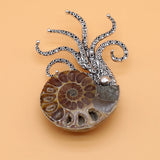 Shell Pearl Octopus Mother Shell Clasp Brooch Pendant DIY Necklace Earring