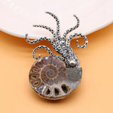 Shell Pearl Octopus Mother Shell Clasp Brooch Pendant DIY Necklace Earring