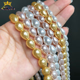 Shell Pearls Water Drop Beads DIY Jewelry Making 15'' 6*9 8*11 10*13mm