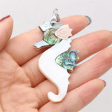 Animal Shape Mother of Pearl Shell Pendant for Jewelry Making