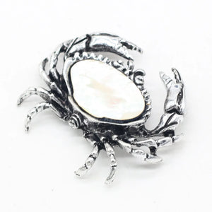 Abalone Shell Crab Pendant Brooch for DIY Jewelry Making