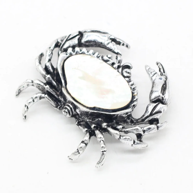 Abalone Shell Crab Pendant Brooch for DIY Jewelry Making