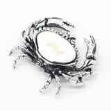 Abalone Shell Crab Pendant Brooch for DIY Jewelry Making