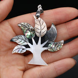 Shell Pendant Mother of Pearl Leaves Shape Jewelry Making DIY Earring Necklace