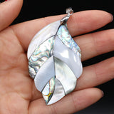 Shell Pendant Mother of Pearl Leaves Shape Jewelry Making DIY Earring Necklace