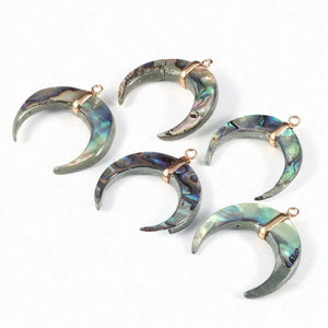 Mother of Pearl Moon Shell Pendant Abalone Shell Charms