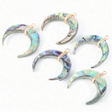 Mother of Pearl Moon Shell Pendant Abalone Shell Charms
