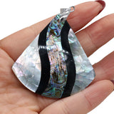 Shell Pendant Mother of Pearl Splicing Abalone Shell Charms for DIY Necklace