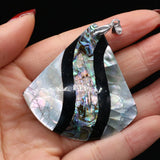 Shell Pendant Mother of Pearl Splicing Abalone Shell Charms for DIY Necklace