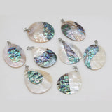 Natural Shell Pendant Mother of Pearl Abalone Charms for DIY Necklace