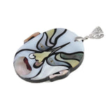 Natural Shell Pendant Oval Face Drama Necklace Pendants DIY Necklaces
