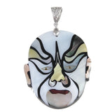 Natural Shell Pendant Oval Face Drama Necklace Pendants DIY Necklaces