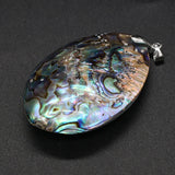 Natural Shell Pendant Oval Mother of Pearl Abalone Shell Charms 40x58mm