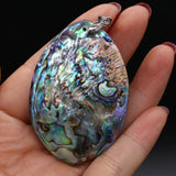 Natural Shell Pendant Oval Mother of Pearl Abalone Shell Charms 40x58mm