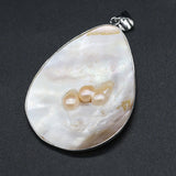Natural Shell Pendant Mother of Pearl With Pearl Charms for Jewelry Making