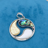 Round Abalone Shell Pendant for DIY Jewelry Necklace 42x42mm