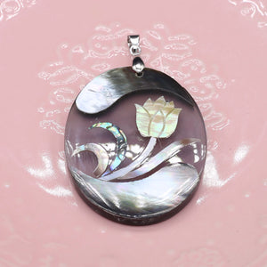 Mother Of Pearl Shell Oval Pendant Charms DIY Necklace Bracelet
