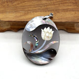 Mother Of Pearl Shell Oval Pendant Charms DIY Necklace Bracelet