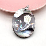 Mother Of Pearl Shell Oval Pendant Charms DIY Necklace Bracelet