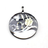 Natural Shell Pendant Mother Of Pearl Round Charms DIY Necklace Accessory