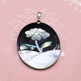 Mother Of Pearl Shell Round Pendant Charm For DIY Jewelry Making