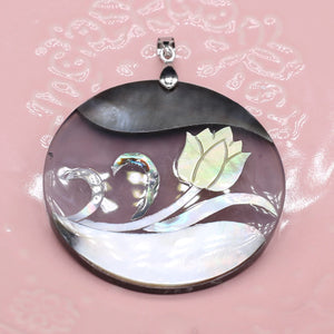 Natural Shell Pendant Mother Of Pearl Round Charms DIY Necklace Accessory