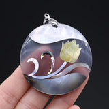 Natural Shell Pendant Mother Of Pearl Round Charms DIY Necklace Accessory