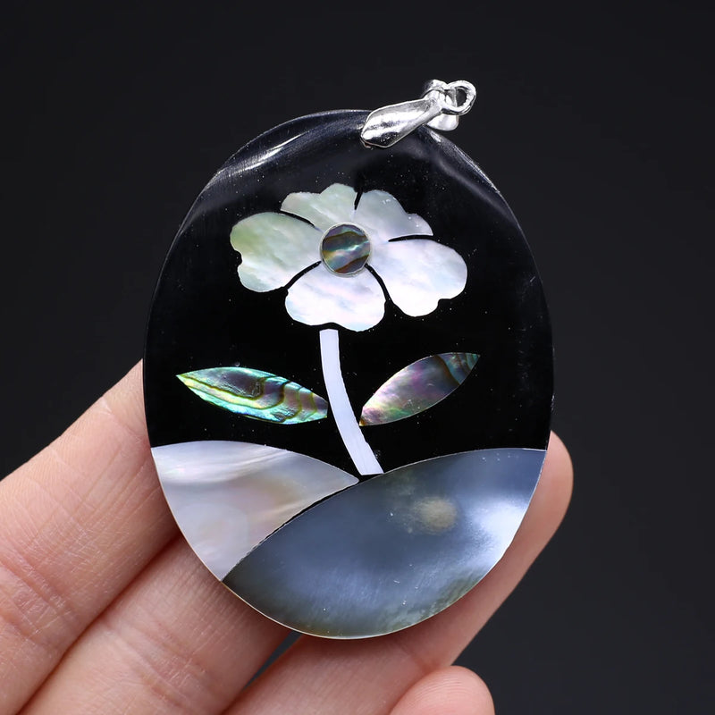 Mother Of Pearl Shell Round Pendant Charm For DIY Jewelry Making