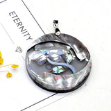 Mother Of Pearl Shell Round Pendant Charms For Jewelry Making
