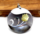 Natural Shell Pendant Mother Of Pearl Round Charms DIY Necklace Accessory
