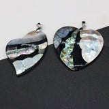 Natural Shell Pendant Stripe Splicing Mother of Pearl Charms for DIY Necklace