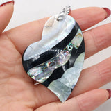 Natural Shell Pendant Stripe Splicing Mother of Pearl Charms for DIY Necklace