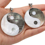 Natural Shell Pendant Yin Yang Balance Religion Soul DIY Necklace Jewelry