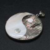 Natural Shell Pendant Yin Yang Balance Religion Soul DIY Necklace Jewelry
